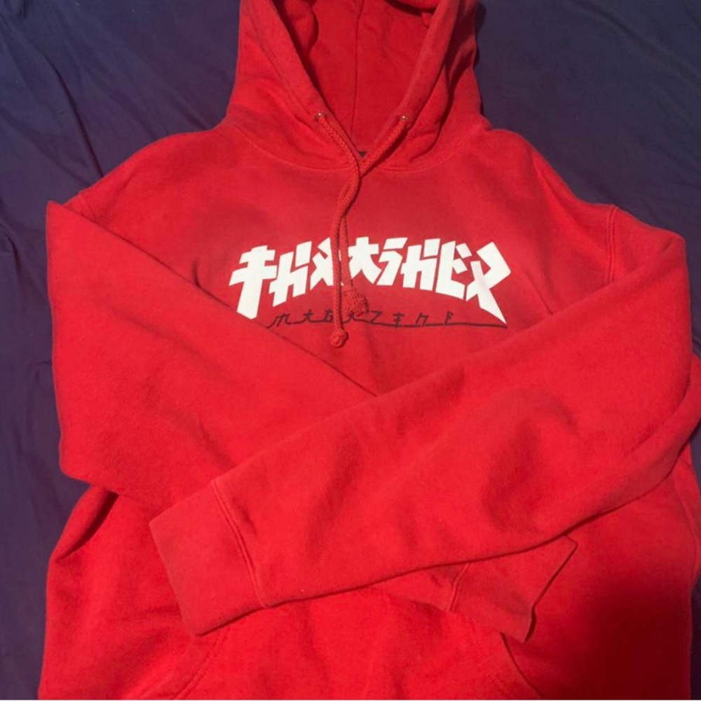 Red Thrasher hoodie, perfect condition.